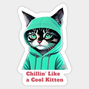 Cool kitty Sticker